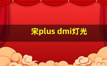 宋plus dmi灯光